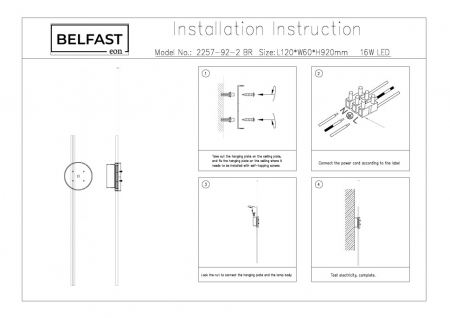 Настенный светильник Belfast Medway 2257-92-2 BR