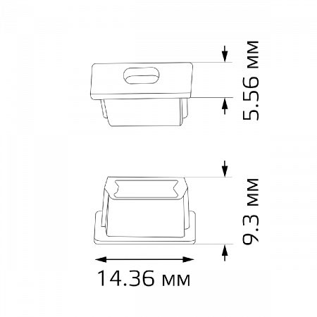 Заглушка для профиля (2 шт.) Gauss BT481