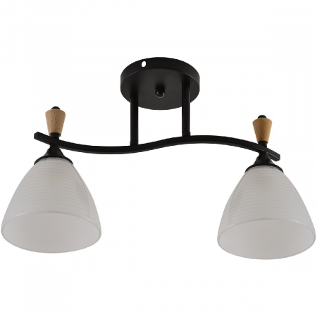 Потолочный светильник Reluce 01589-3.3-02B BK+WOOD