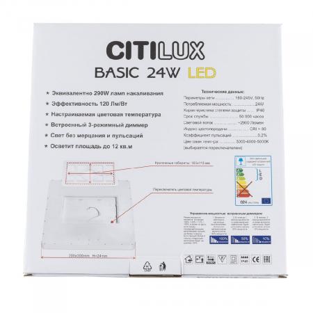 Потолочный светильник Citilux Бейсик CL738K242V