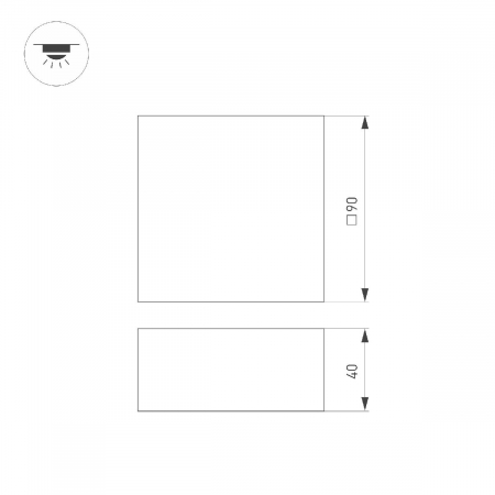 Встраиваемый светильник Arlight DL-GRIGLIATO-S90x90-12W Day4000 (BK, 90 deg, 230V) 038336(1)