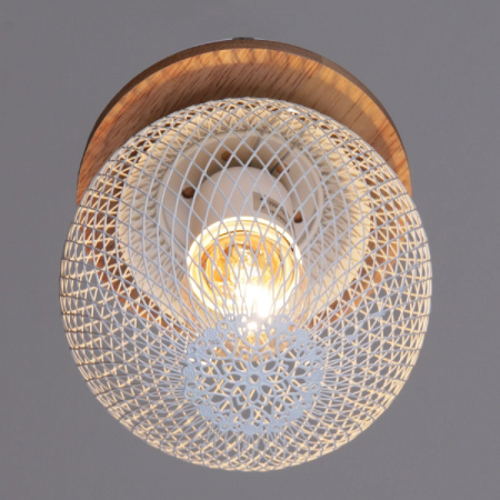 Потолочный светильник Reluce 01565-3.3-01 WH+WOOD