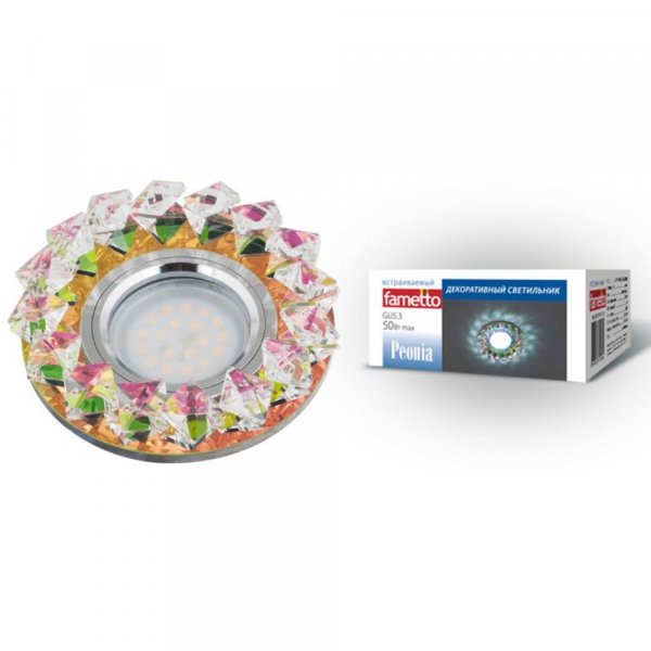 Встраиваемый светильник Fametto Peonia DLS-P117 GU5.3 CHROME/COLOR