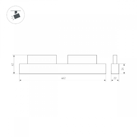 Трековый магнитный светильник Arlight MAG-ORIENT-LASER-L465-16W Warm2700 049997