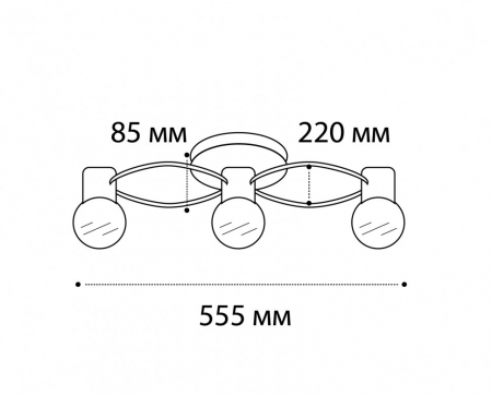 Потолочный светильник Italline Vega PL 6088/3 bronze
