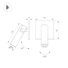 Спот Arlight SP-READER-NB-S60x60-3W Warm3000 (GD, 20 deg, 230V) 049806 с 1 плафоном золото/золото цвет