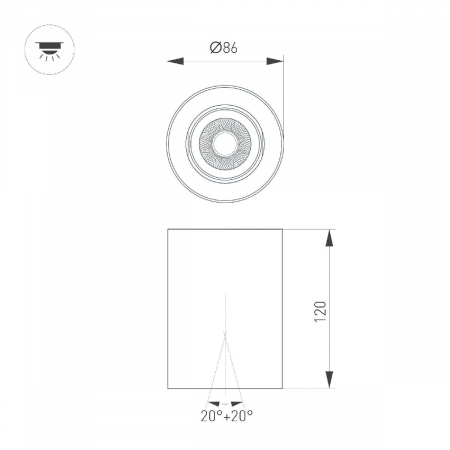 Накладной светильник Arlight SP-FOCUS-R86-10W Day4000 054872