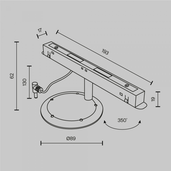 Коннектор для Яндекс Станции Мини Maytoni Exility TRA034CVC-B