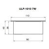 Встраиваемый светильник Uniel Grilyato mini ULP-1010 7W/4000К IP40 GRILYATO OPAL BLACK UL-00012449