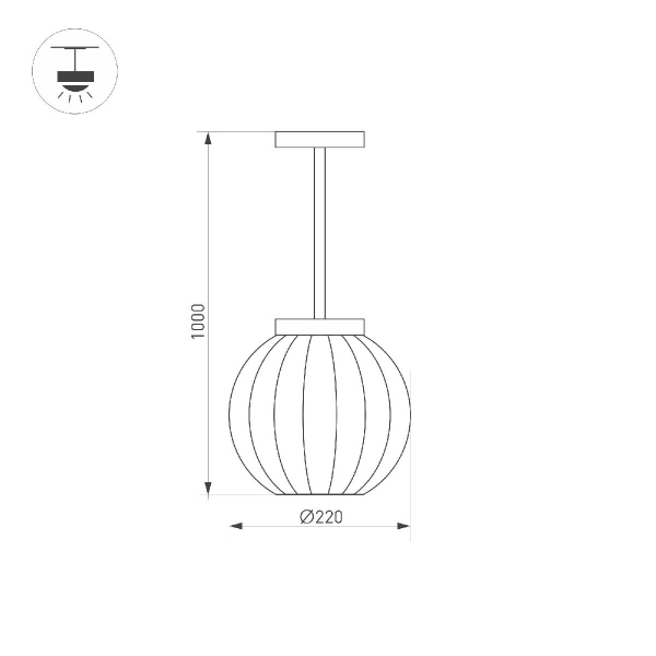 Уличный подвесной светильник Arlight LGD-PEARL-HANG-7W Warm3000 030004(1)
