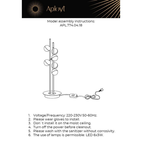 Настольная лампа Aployt Delfin APL.774.04.18