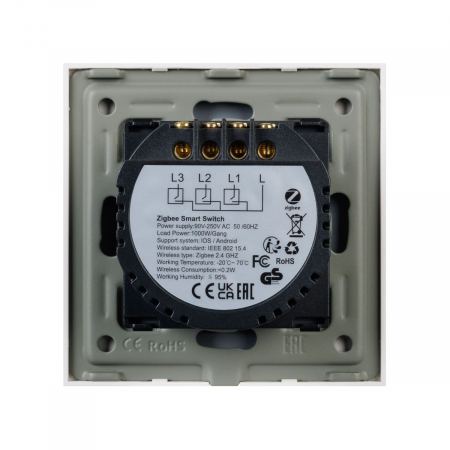Выключатель сенсорный Arlight SWT-OMALI-S03-ZB-GD (250V, 10A, Zigbee) 050048