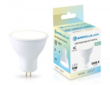Светодиодная лампа Ambrella Light Bulbing GU5.3 11W 4000K 161104