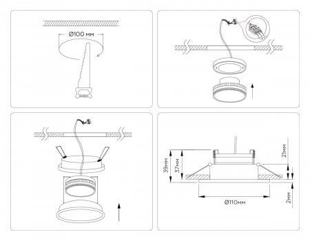 Встраиваемый светильник Ambrella Light Techno spot GX Standard tech TN51822