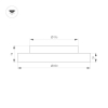 Потолочный светильник Arlight SP-ESTELY-R350-30W Warm3300-MIX (BK, 80 deg, 230V, TRIAC) 054794