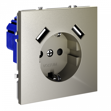 Розетка с USB, А+А Voltum S70 VLS040404