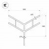 Кронштейн Arlight OXOR-SY4-1800x76-L1000 BLACK 051660