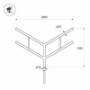 Кронштейн Arlight OXOR-SY4-3000x76-L1500 BLACK 051664