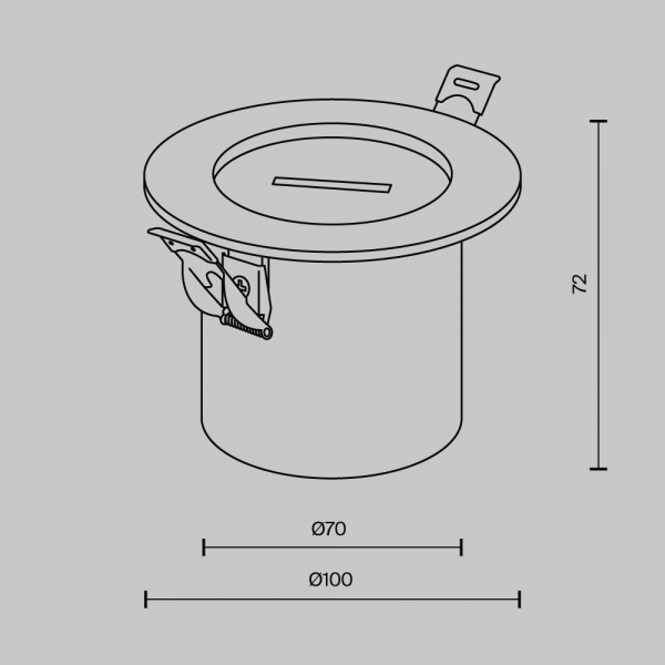 Потолочная чаша встраиваемая с коннектором питания Maytoni Pendant system Parity TRA130RSC-2B