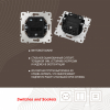 Выключатель круглый двухклавишный с рамкой Arte Milano SET08-1-30-2 white