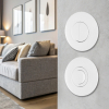 Выключатель круглый двухклавишный с рамкой Arte Milano SET08-1-30-2 white