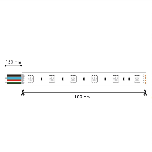 Светодиодная лента Favourite 24В SMD2835RGB 27Вт/м 4000K 5м IP20 2001-82720