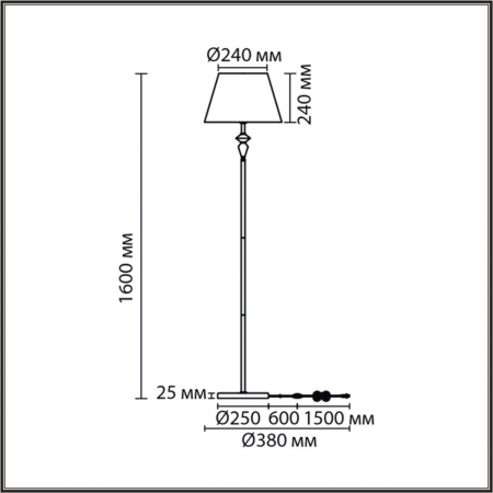 Торшер Lumion Classi Vermont 8275/1F