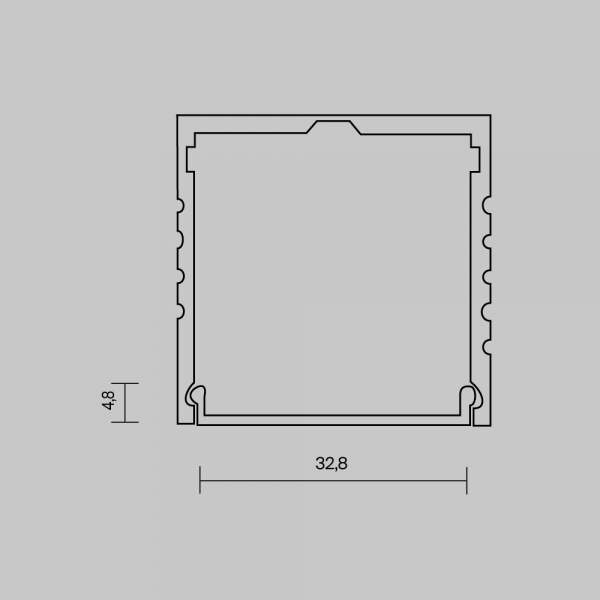 Рассеиватель для профиля 35×35 Maytoni Led Strip ALM-3535A-O-DF-10M 642031