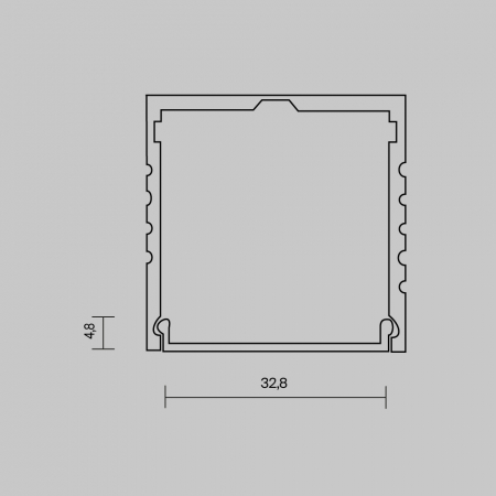 Рассеиватель для профиля 35×35 Maytoni Led Strip ALM-3535A-O-DF-10M 642031