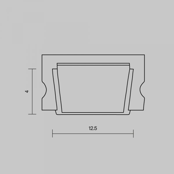 Рассеиватель для профиля 15×06 Maytoni Led Strip ALM-001-B-DF-2M 642021