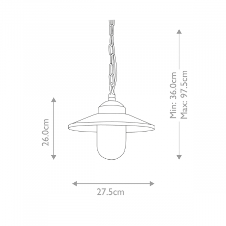 Уличный подвесной светильник Elstead Lighting Klampenborg KLAMPENBORG8