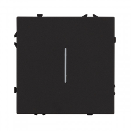 Механизм выключателя одноклавишный проходной Arlight LED SWT-NOBE-MKP1-SFPL-L-BK (230V, 10A) 054261