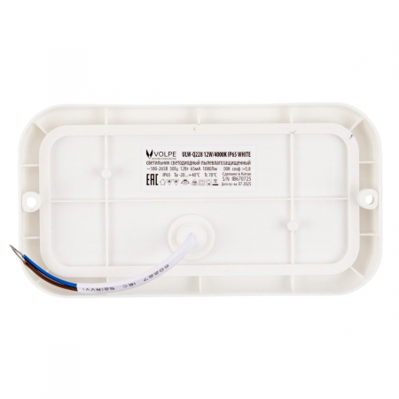 Накладной светильник влагозащищенный Volpe ULW-Q228 12W/4000K IP65 WHITE UL-00013186