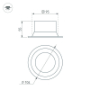 Встраиваемый светильник даунлайт Arlight MS-BREEZE-BUILT-R104-12W Warm2700 (WH, 90 deg, 230V) (IP20 Металл) 054714