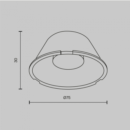 Линза для трекового светильника Maytoni Technical Focus Led LensD75-15