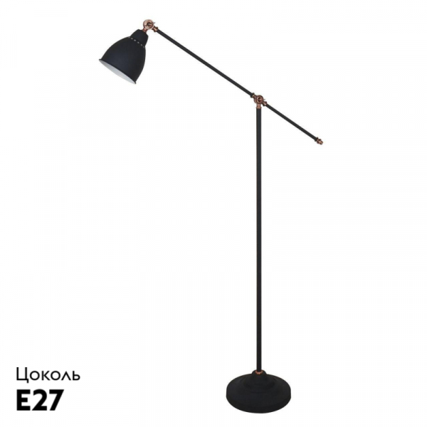 Торшер Arte Lamp Braccio A2054PN-1BK