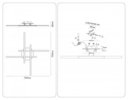 Потолочный светильник Ambrella Light Comfort LineTech FL6281