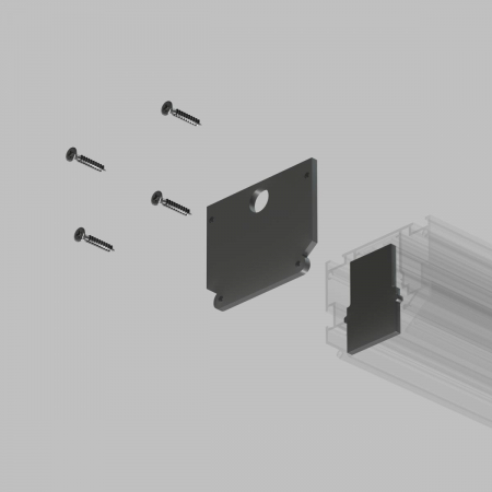 Комплект торцевых заглушек Denkirs TR2025-BK