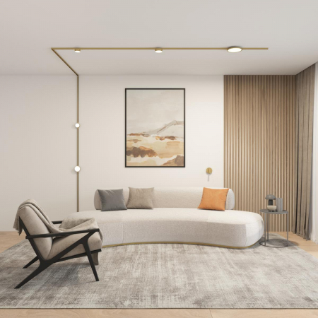 Спот Denkirs Shine Wall DK5072-SB с 1 плафоном латунь/латунь цвет