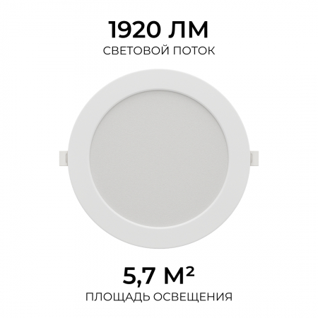 Встраиваемая светодиодная панель Apeyron 3 ССT 06-164