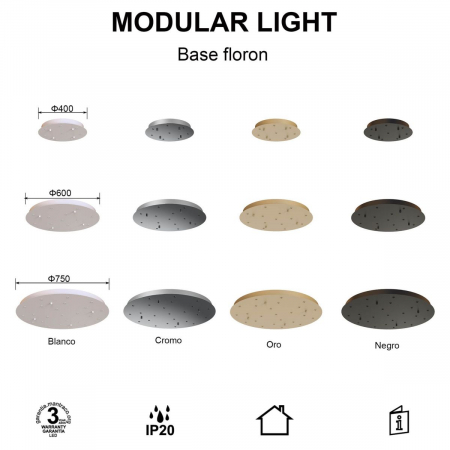 Основание потолочное 14L Mantra Modular Light Florones 9371