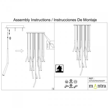 Основание потолочное 24L Mantra Modular Light Florones 9375