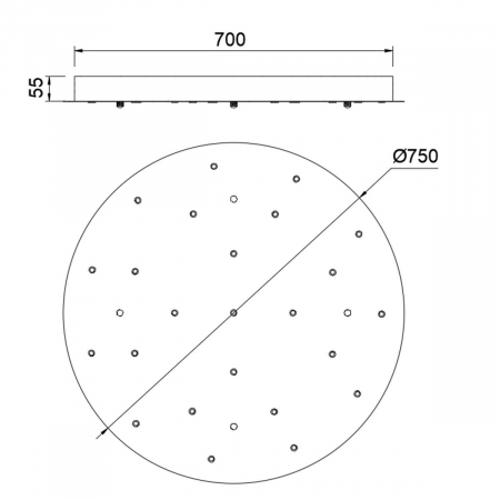 Основание потолочное 24L Mantra Modular Light Florones 9375