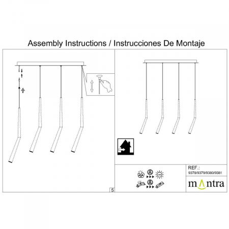 Основание потолочное 4L Mantra Modular Light Florones 9380