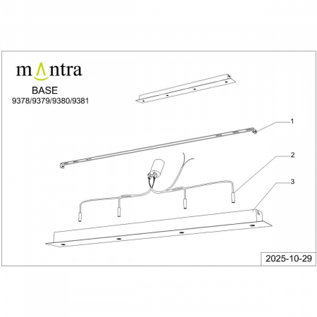 Основание потолочное 4L Mantra Modular Light Florones 9381