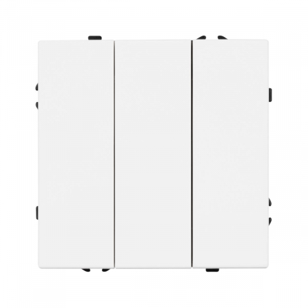 Механизм выключателя трехклавишный непроходной Arlight SWT-NOBE-MK03-SFPL-WH (230V, 10A) (Белый кварц) 061801